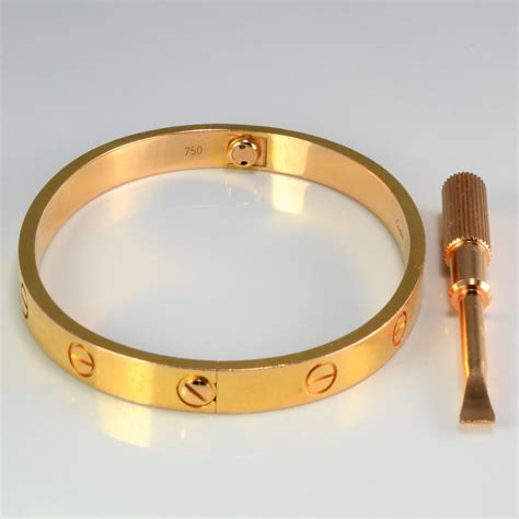 cartier bracelet gold plated|cartier gold bracelet with screws.